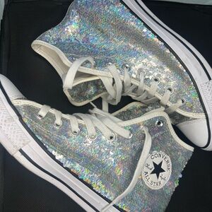 Sequin Silver Women’s Converse